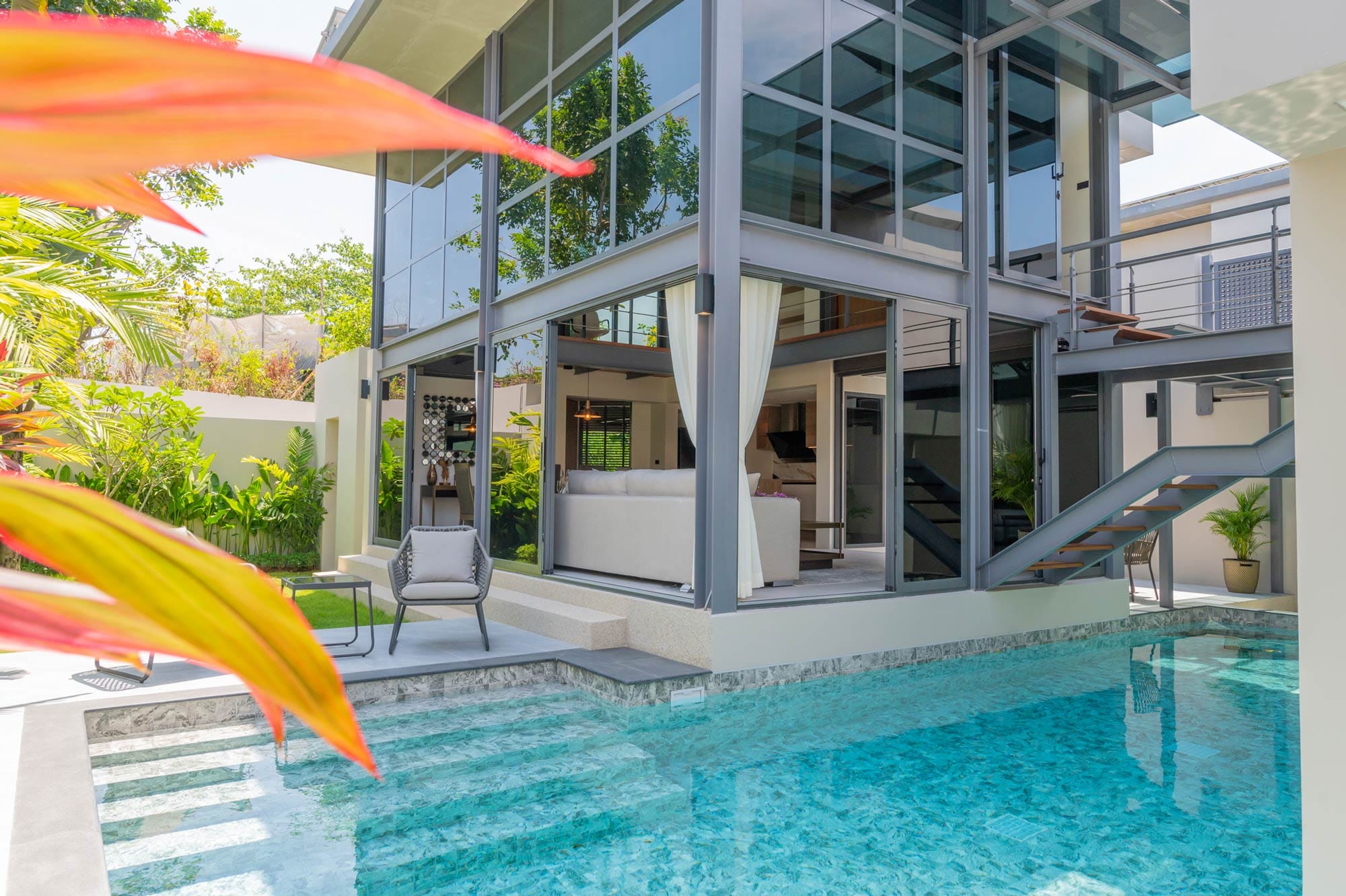 POOL VILLAS FOR SALE IN PHUKET - 2 - 4 bedroom houses for sale near boat avenue - riverhouse phuket thailand